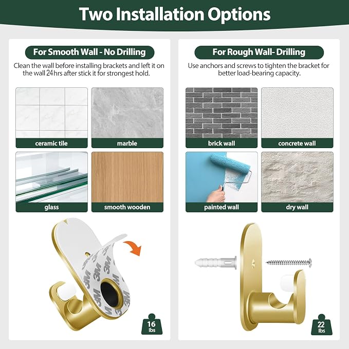 KAMANINA 2 Pack Curtain Rods No Drilling - Image 3