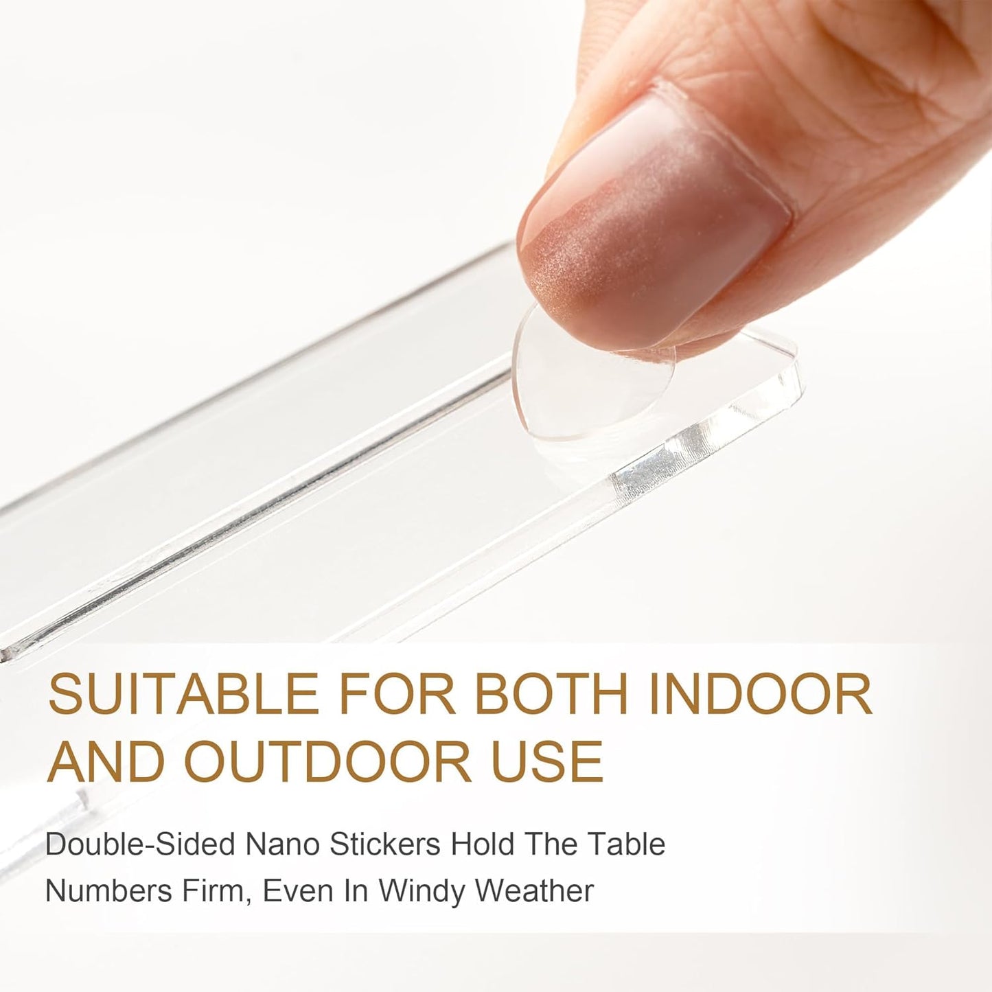 Wedding Table Numbers 1-15 Clear Acrylic Seating Number Signs for Weddings Reception Anniversary Party Decor Seat Number for Tables with Elegant Gold Lettering