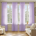 MIULEE Light Purple Sheer Curtains 72 Inches Long, 4 Panels Set, Lavender Light by MIULEE