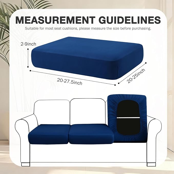 hyha 4Pcs Patio Cushion Covers, Stretch Outdoor Couch Cushion Covers Replacement - Image 2