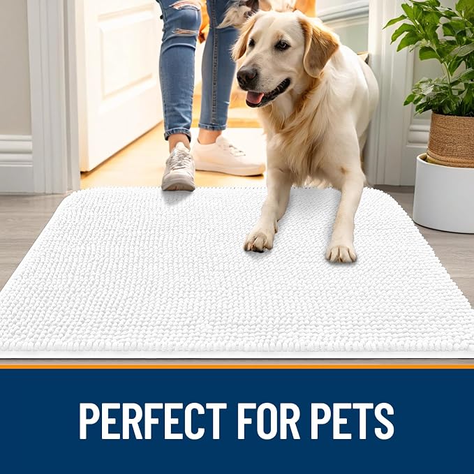 OLANLY Dog Door Mat for Muddy Paws 44x32, Absorbs Moisture and Dirt, Absorbent - Image 6