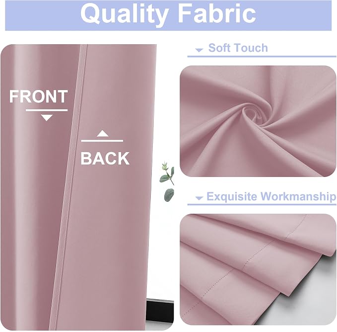 Simplebrand Ava Blush Blackout Curtains - Image 3