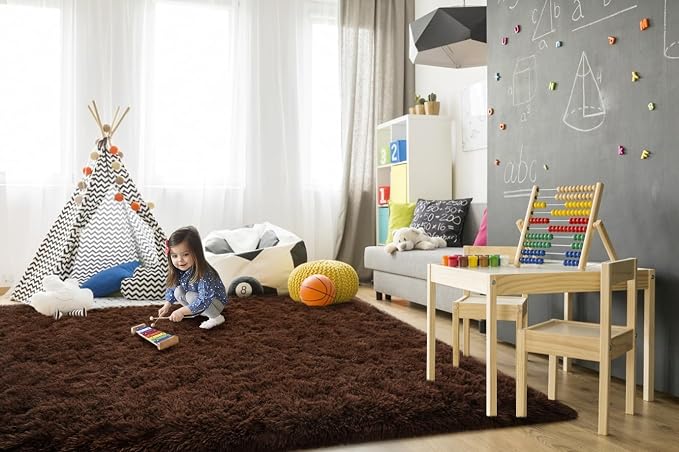 TWINNIS Super Soft Shaggy Rugs Fluffy Carpets, 8x10 Feet, Indoor Modern Plush - Image 4