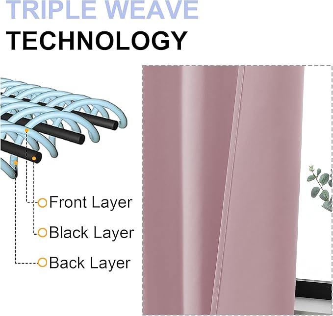 Simplebrand Ava Blush Blackout Curtains - Image 5