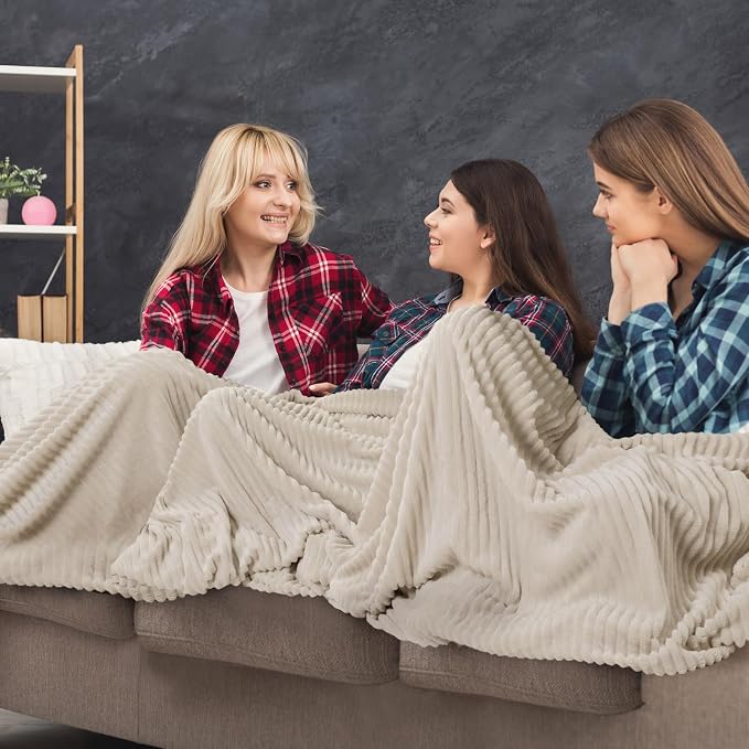 Buryeah 6 Pcs Flannel Throw Blanket Bulk 50 x 60 in Sleepover Blanket Outdoor - Image 4