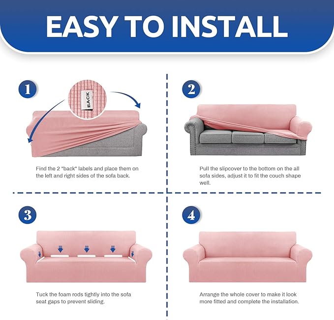 KEKUOU Stretch Sofa Cover Slipcover ，Couch Covers - Image 7