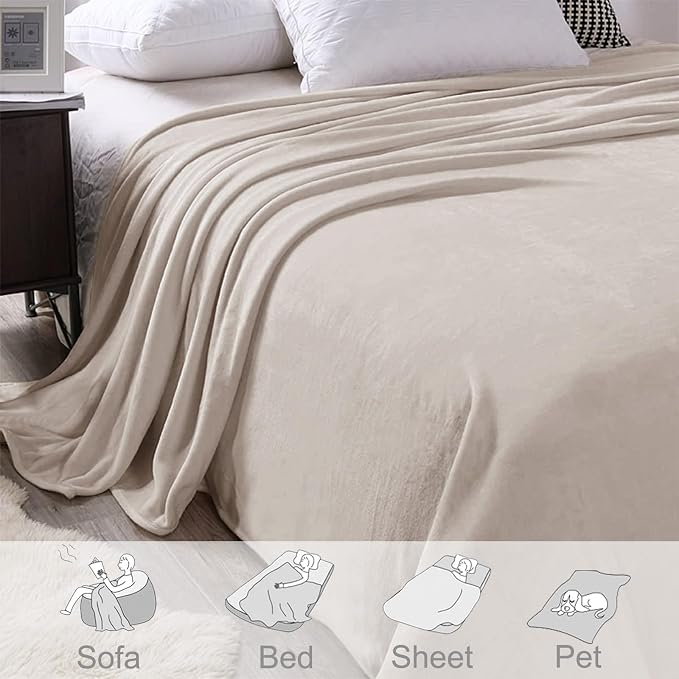 Exclusivo Mezcla Fleece Camel Throw Blanket - Image 4