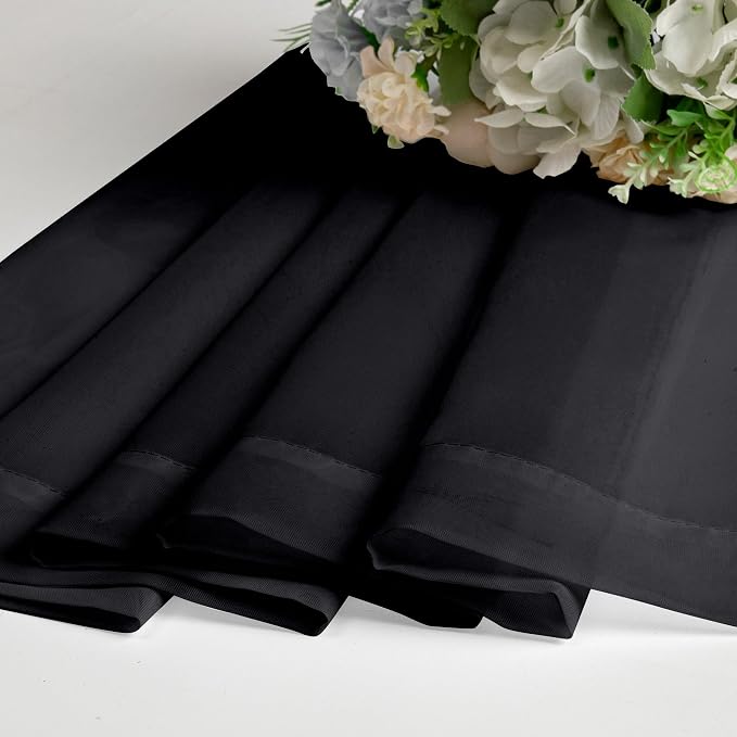 Chyhomenyc Black Sheer Curtains 84 Inch Length 2 Panels Set, Light Filtering - Image 9