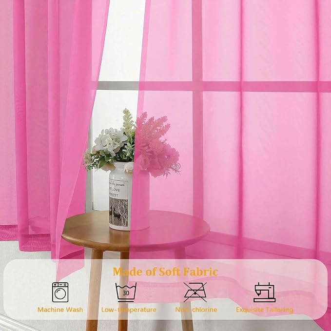 Gwine Short Kitchen Sheer Curtains 36 Inch Length - Image 7