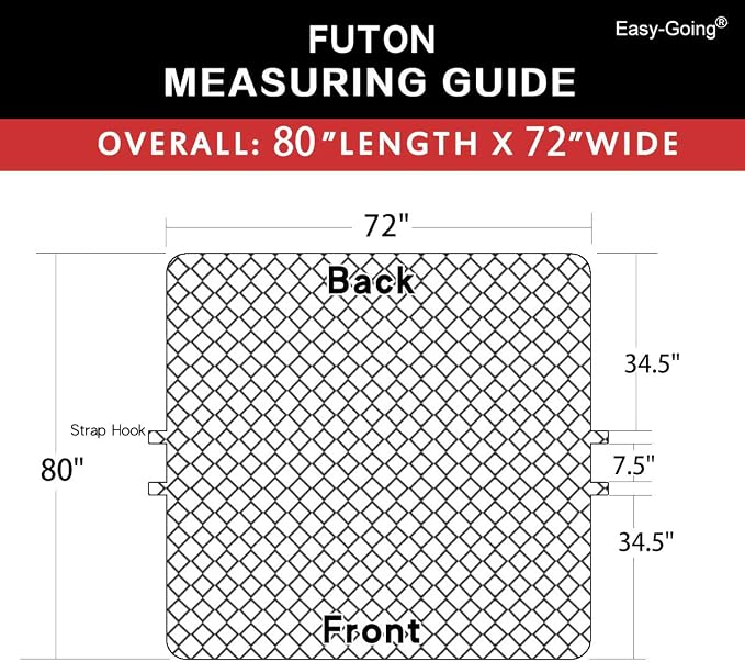 Easy-Going Futon Sofa Slipcover Reversible Sofa Cover Armless Cover Furniture - Image 7