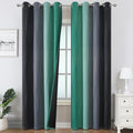 Estelar Textiler Black and Green Ombre Blackout Curtains & Drapes by ESTELARTEXTILER