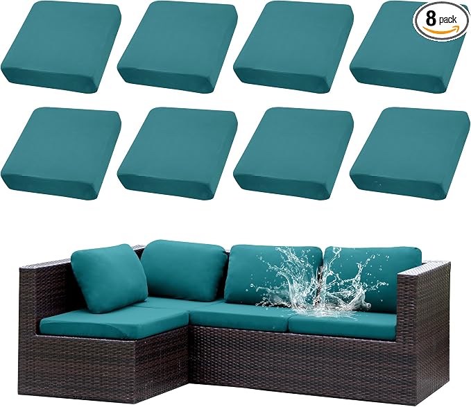 Outdoor Cushion Covers Set, Replacement by SUKAIKEQA