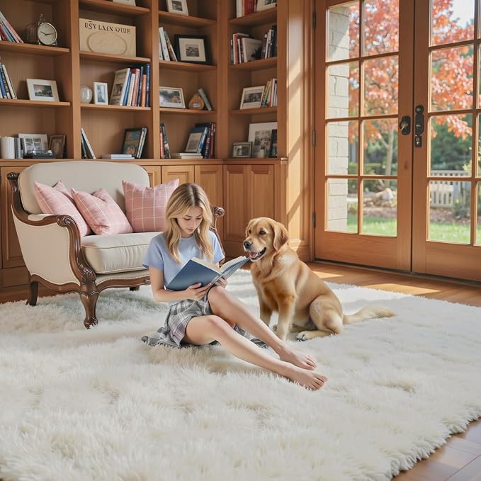 Rugs for Living Room 6x9, Alfombras para Salas Shag Large Plush Soft Area Rug - Image 4