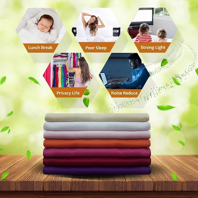 NICETOWN ROM Darkening Curtains 72 inch Length 2 Panels, Thermal Insulated - Image 7