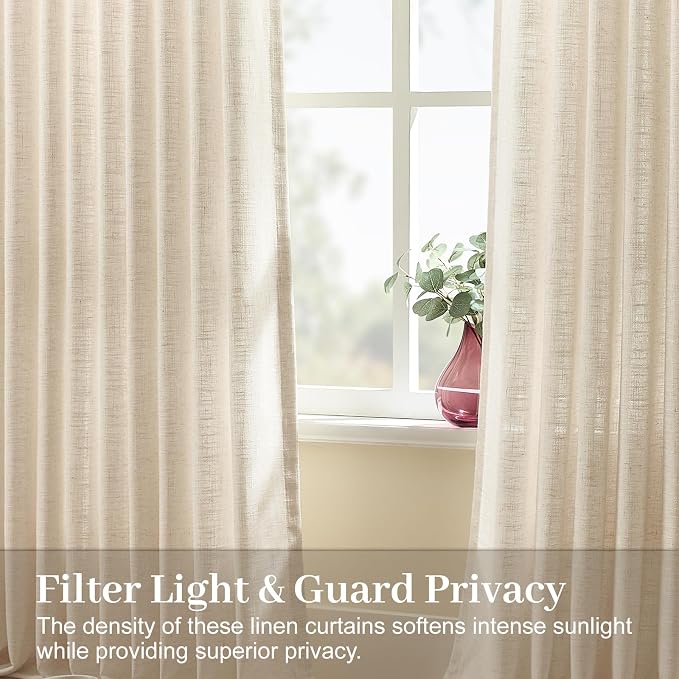 IVAPUPU Pinch Pleated Curtains 90 Inch Length 2 Panels - Image 4