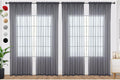 SpaceDresser Grey Sheer Curtains 4 Panels Rod Pocket Semi-Sheer Curtain 72 by SpaceDresser