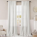 Off White Linen Curtains 84 inches Long by Nanspring
