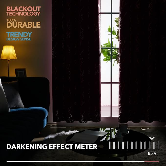 Deconovo Blackout Curtains for Bedroom, Thermal Insulated Soundproof Grommet - Image 5