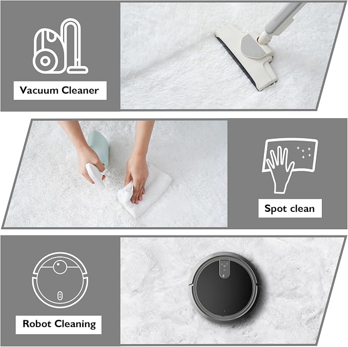 yulidayang White Fluffy Round Area Rugs - Image 4