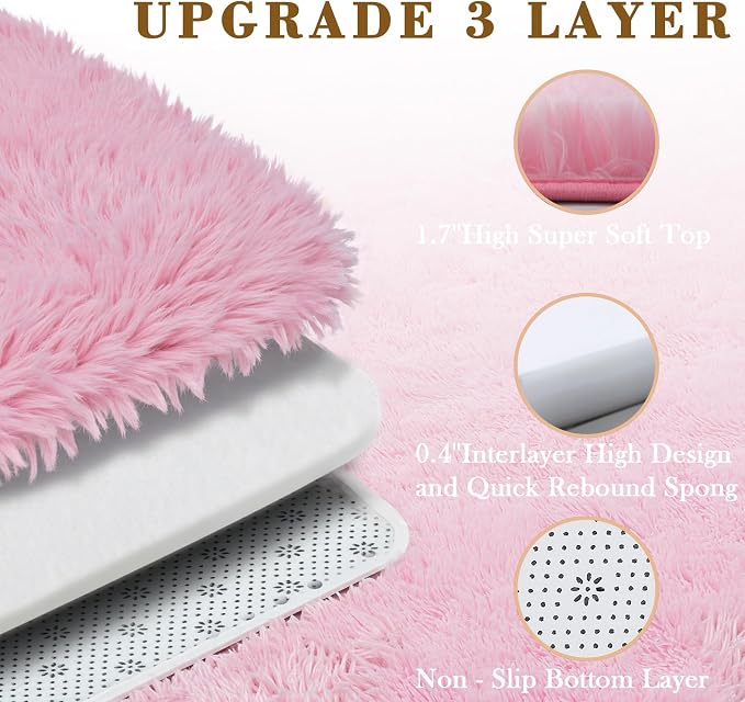 Rugs for Living Room 5x8, Alfombras para Salas Fluffy Shag Large Fuzzy Plush - Image 4