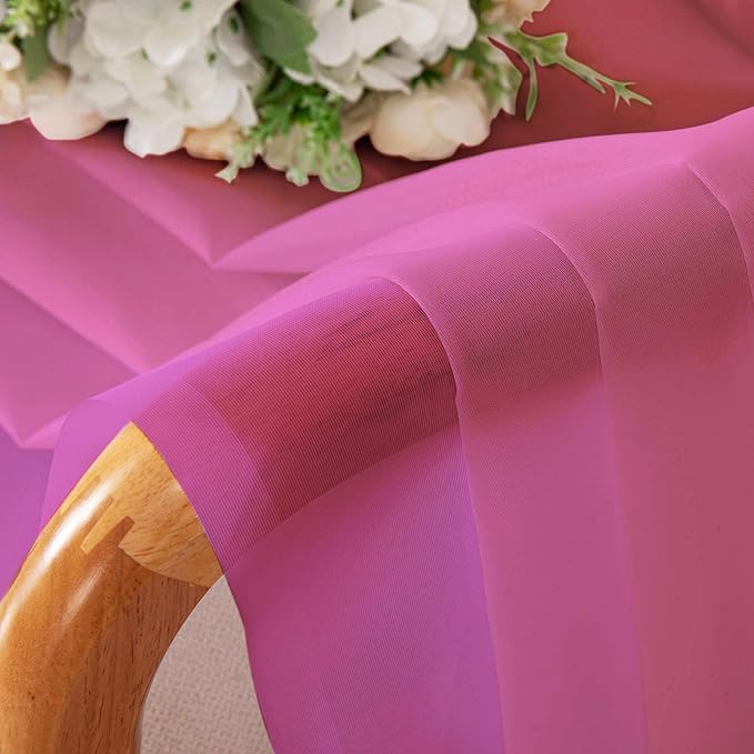 Chyhomenyc Sheer Curtains 54 Inch Long 2 Panels Set, Light Filtering Short Soft - Image 6