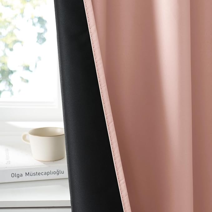 RYB HOME Bedroom Blackout Curtains 54 inches Long, 100% Blackout Thermal - Image 3