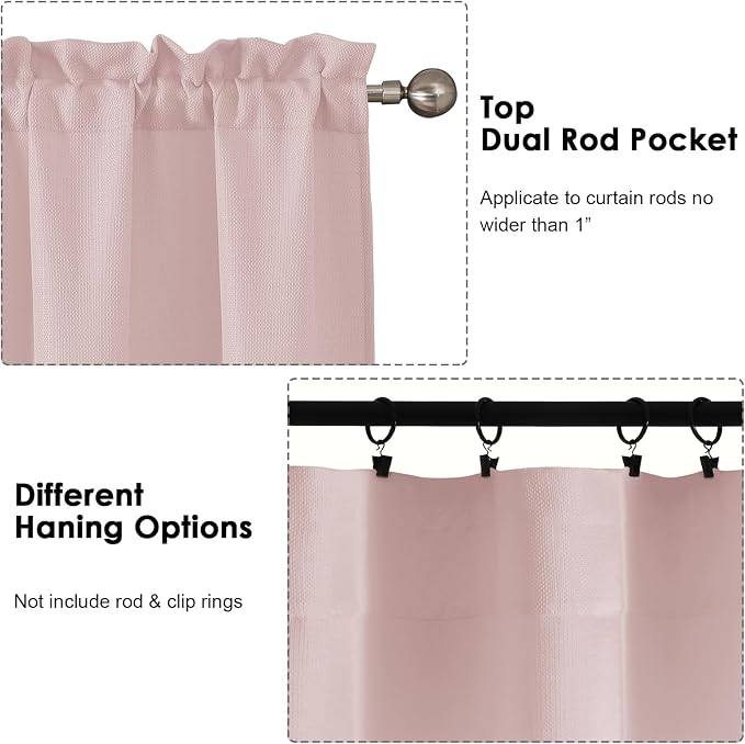 OWENIE Bob 1 PCS Blush Valances - Image 4