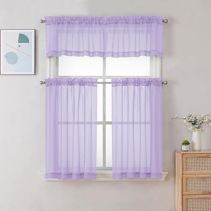 Chyhomenyc Lilac Sheer Valances - Image 2