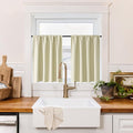 RYB HOME 100% Blackout Bathroom Curtains Over Sink 24 inches Long, Heat & UV by RYBHOME