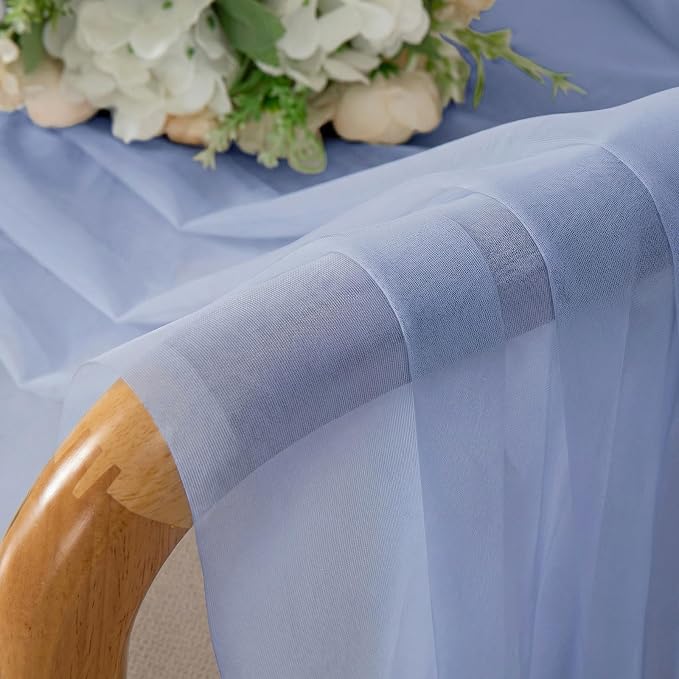 Simplebrand Denim Short Sheer Curtains 45 Inch Length - Image 7