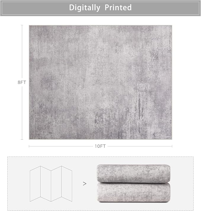 Washable Rugs 8x10 Area Rugs for Living Room, Modern Abstract Rugs for Bedroom - Image 2
