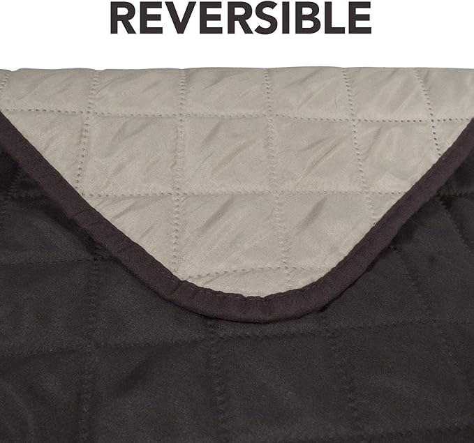 PureFit Reversible Sofa Cover Water Resistant Recliner Couch Cover, Machine Washable Furniture Cover with Adjustable Strap for Dogs, Pets (Recliner, Chocolate/Beige)