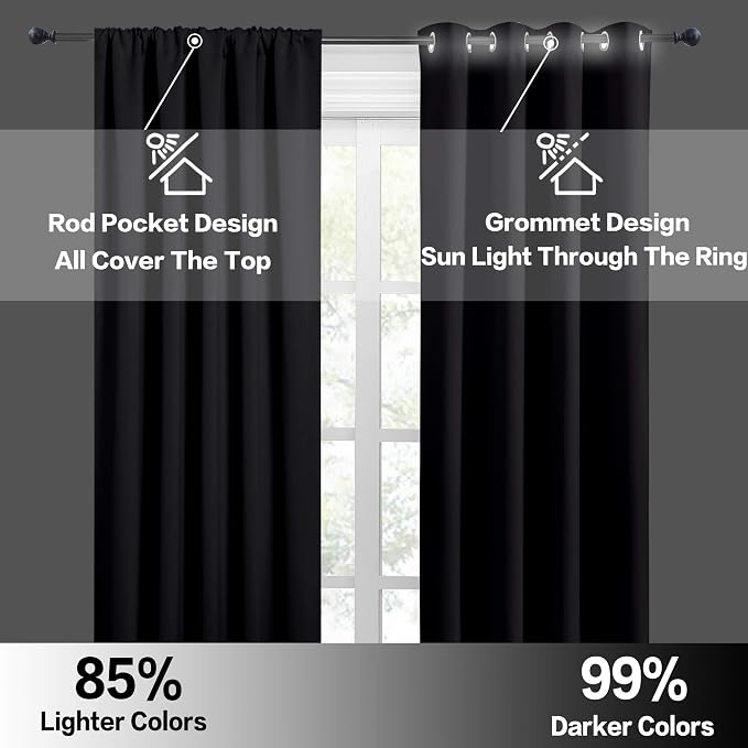 RYB HOME Short Blackout Curtains - Image 5
