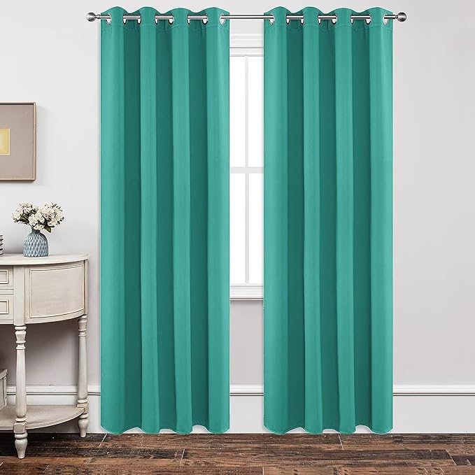 Joydeco Blackout Curtains 45 Inch Length 2 Panels Set, Thermal Insulated Long by JOYDECO