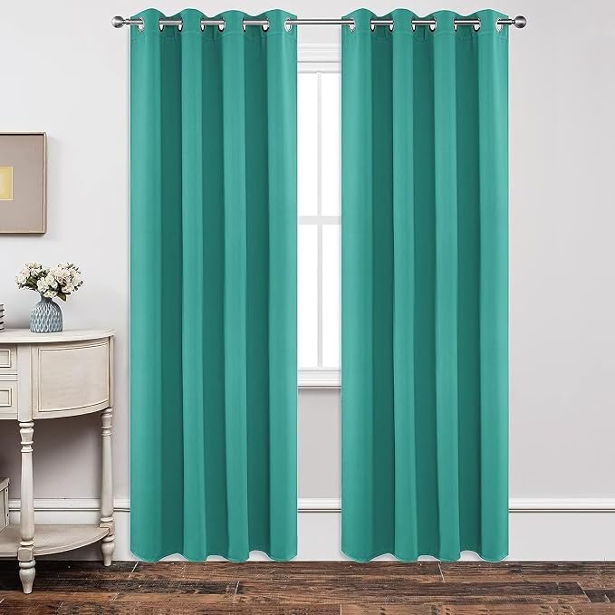 Joydeco Blackout Curtains 63 Inch Length 2 Panels Set, Thermal Insulated Long by JOYDECO