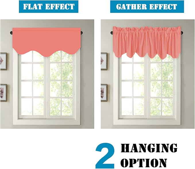 H.VERSAILTEX 2 Panels Christmas Blackout Curtain Valances - Image 5