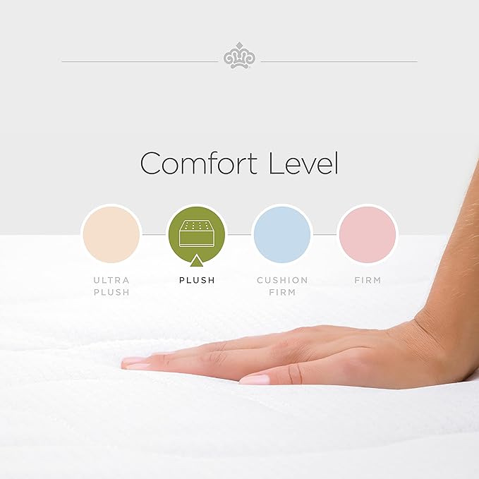 Kingsdown Passions Kelbrooke 16" Plush Euro Pillow Top Hybrid Mattress Twin XL, Gel Memory Foam Layer Motion Isolation Quilted Top Premium Mattress