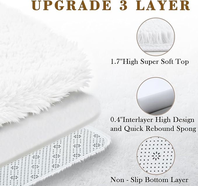 Rugs for Living Room 6x9, Alfombras para Salas Fluffy Shag Large Fuzzy Plush - Image 5