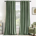 MIULEE Sage Green Velvet Curtains 96 inches Long by MIULEE