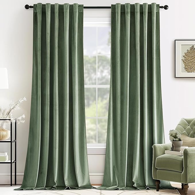 MIULEE Velvet Curtains 108 inches by MIULEE