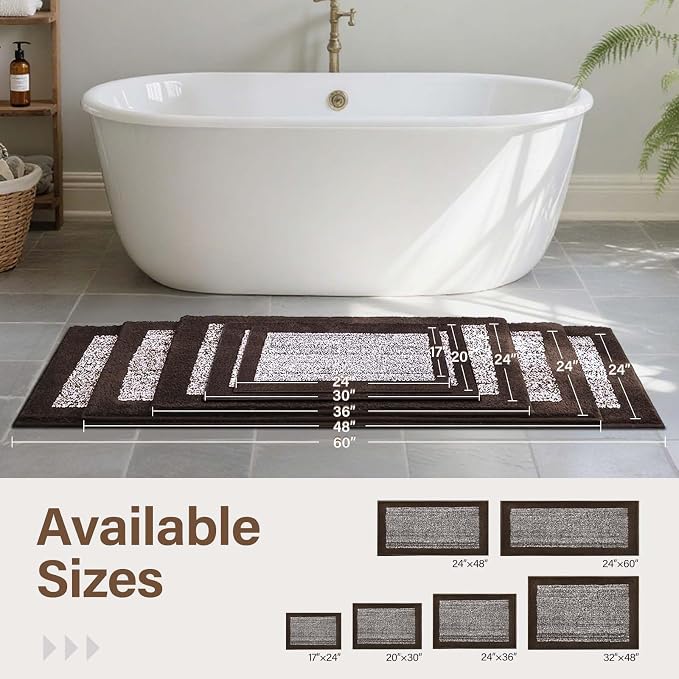 48x32 Large Bathroom Rugs Washable Non Slip, Soft Absorbent Quick Dry Mats - Image 6