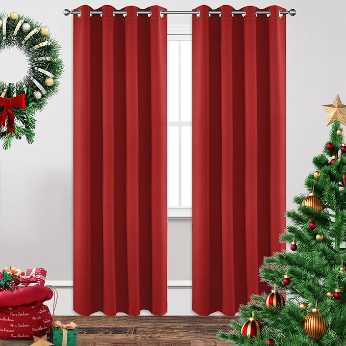 Joydeco Blackout Curtains 84 inches Long 2 Panels Set, Thermal Insulated Long by JOYDECO