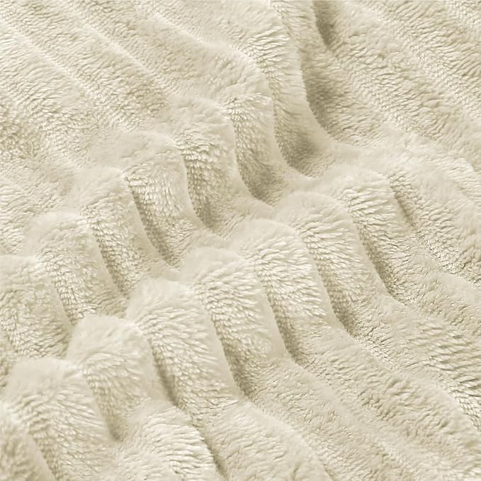 BEDELITE Fleece Blanket King Size – 3D Ribbed Jacquard Soft and Warm Decorative - Image 3