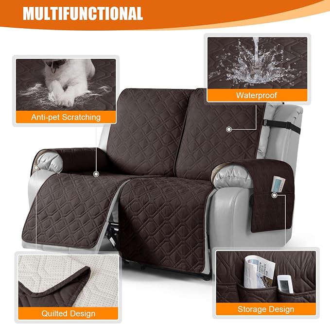 VANSOFY Waterproof Recliner Couch Covers, Sofa Covers 1-Piece Washable - Image 4