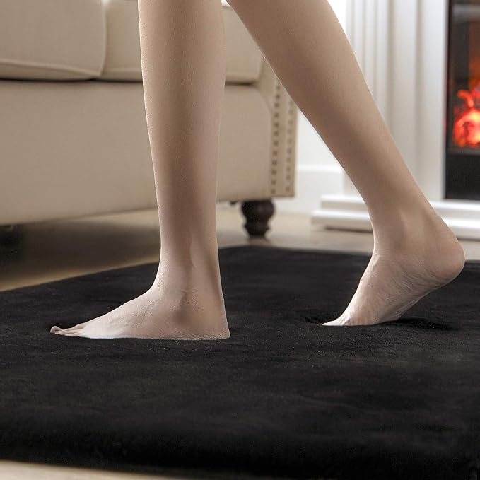 Ashler Faux Fur Rug, Ultra Soft Faux Rabbit Fur, 5 x 7 Feet Rectangle, Machine - Image 4
