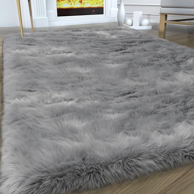 Fluffy Area Rug, Soft Shag Fuzzy Rugs by Tangsoo