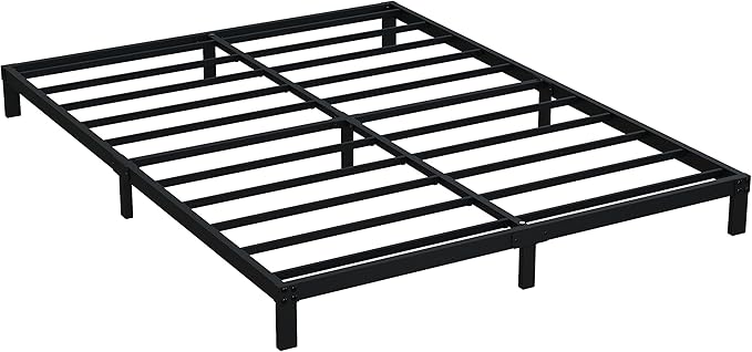 7 Inch California King Bed Frame No Box Spring Need, Low Profile Metal Platform Cal King Size Bed Frame, Heavy Duty Support Bedframes California King, Easy Assembly