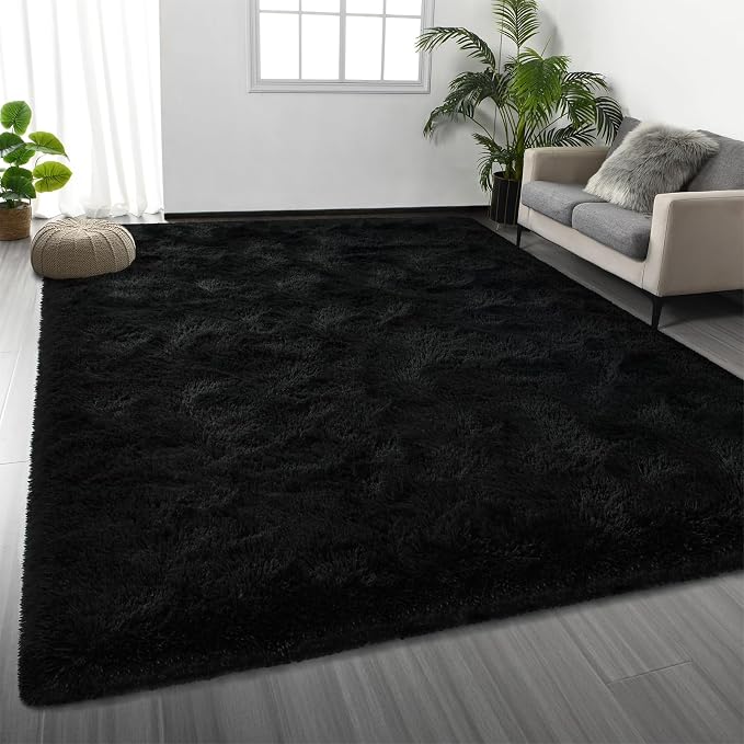 Deerhoo Large Shag Area Rugs 8 x 10, Tie-Dyed Plush Fuzzy Rugs by Deerhoo