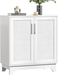 Rattan Cabinet, Sideboard Storage Cabinet with 2 Doors Buffet Cabinet with Adjustable Shelf Large Space, Kitchen Sideboard Buffet for Entryway Hallway