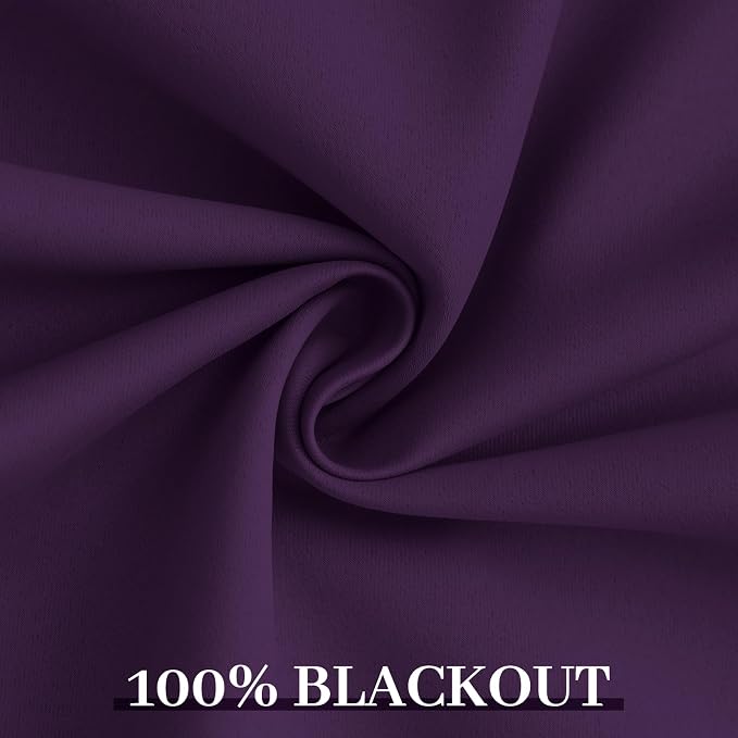 Yakamok Room Darkening 100% Blackout Curtains Grommet Window Treatments - Image 6